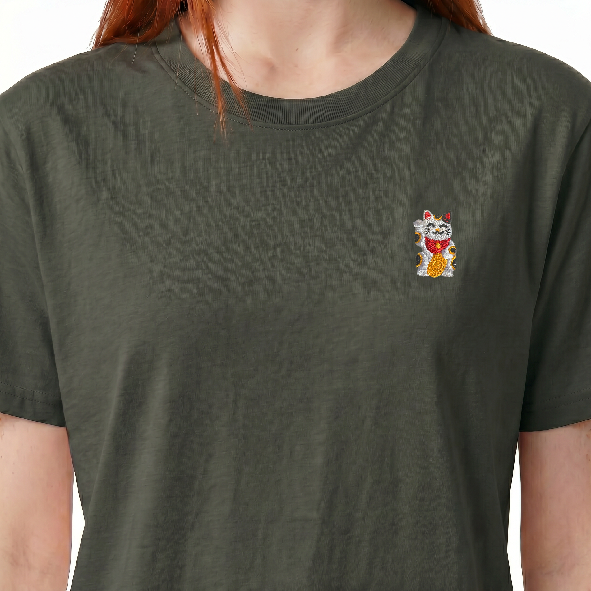 T-shirt brodé — Maneki-neko