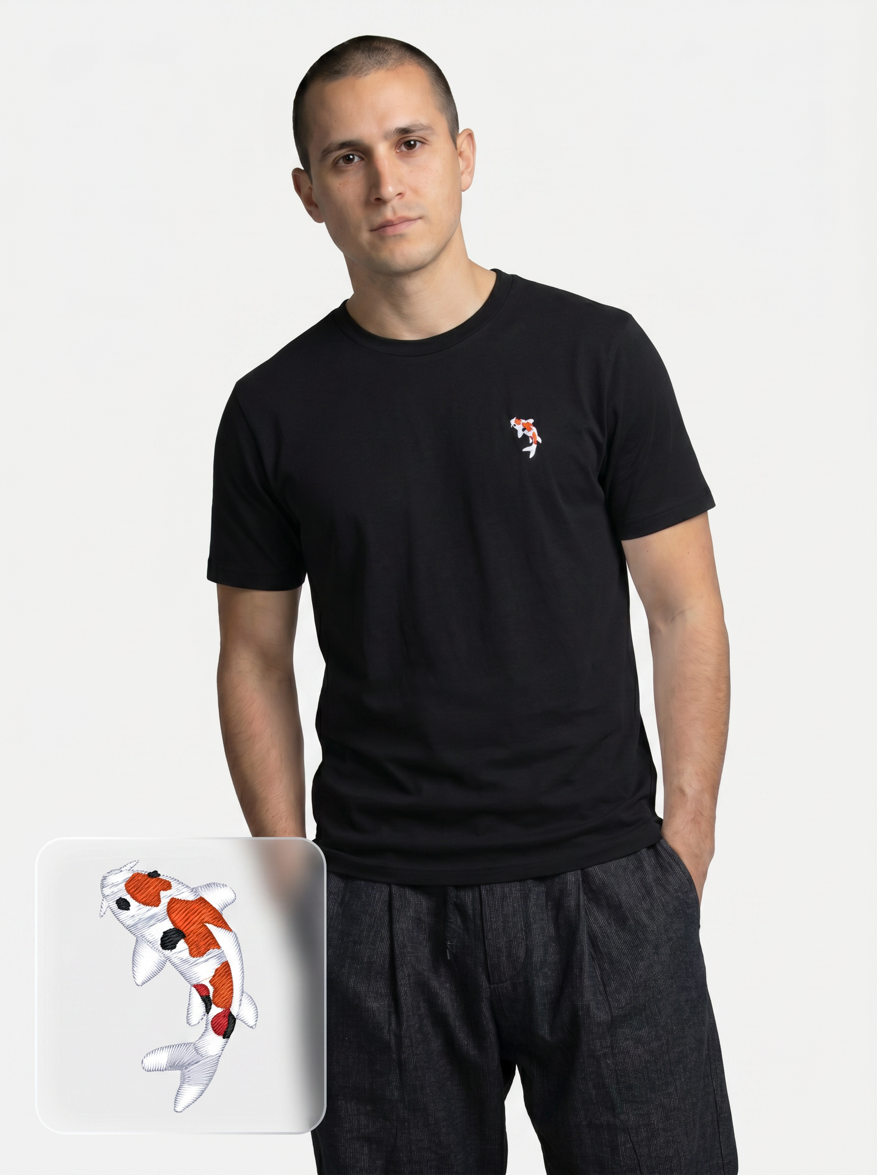 T-shirt brodé — Koï