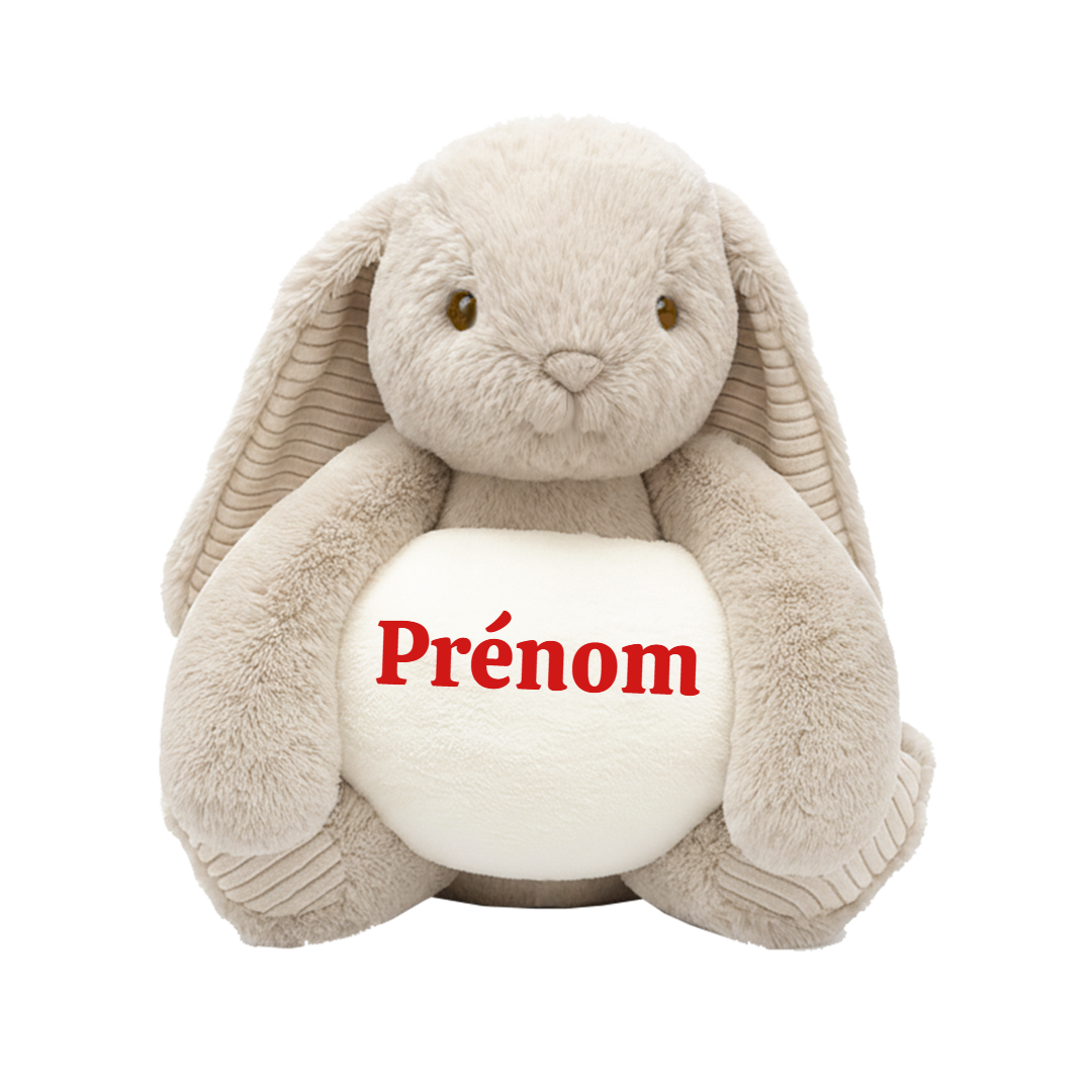 Peluche Lapin & Plaid Personnalisable