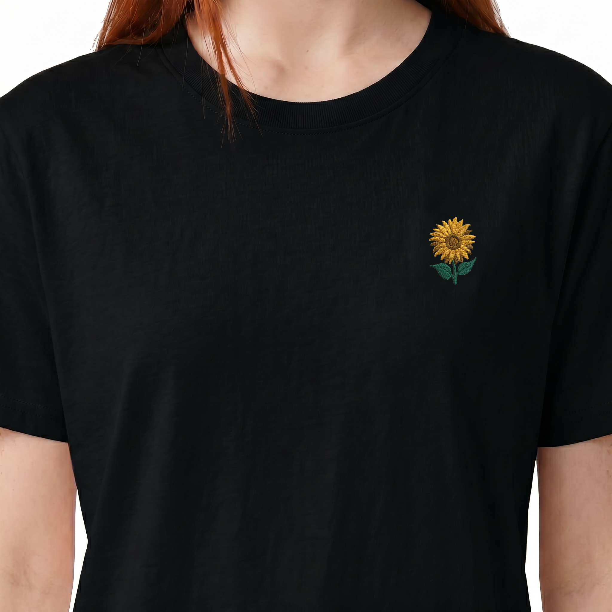 T-shirt brodé — Tournesol