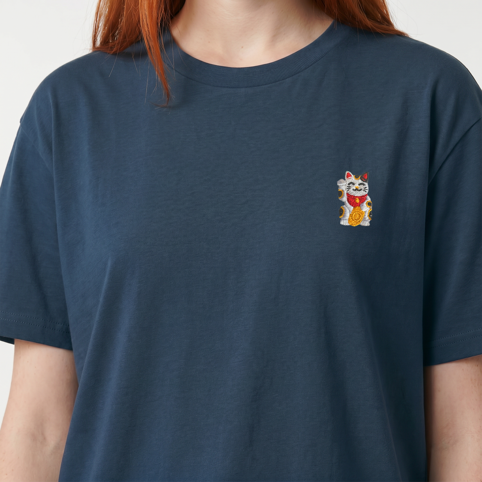 T-shirt brodé — Maneki-neko