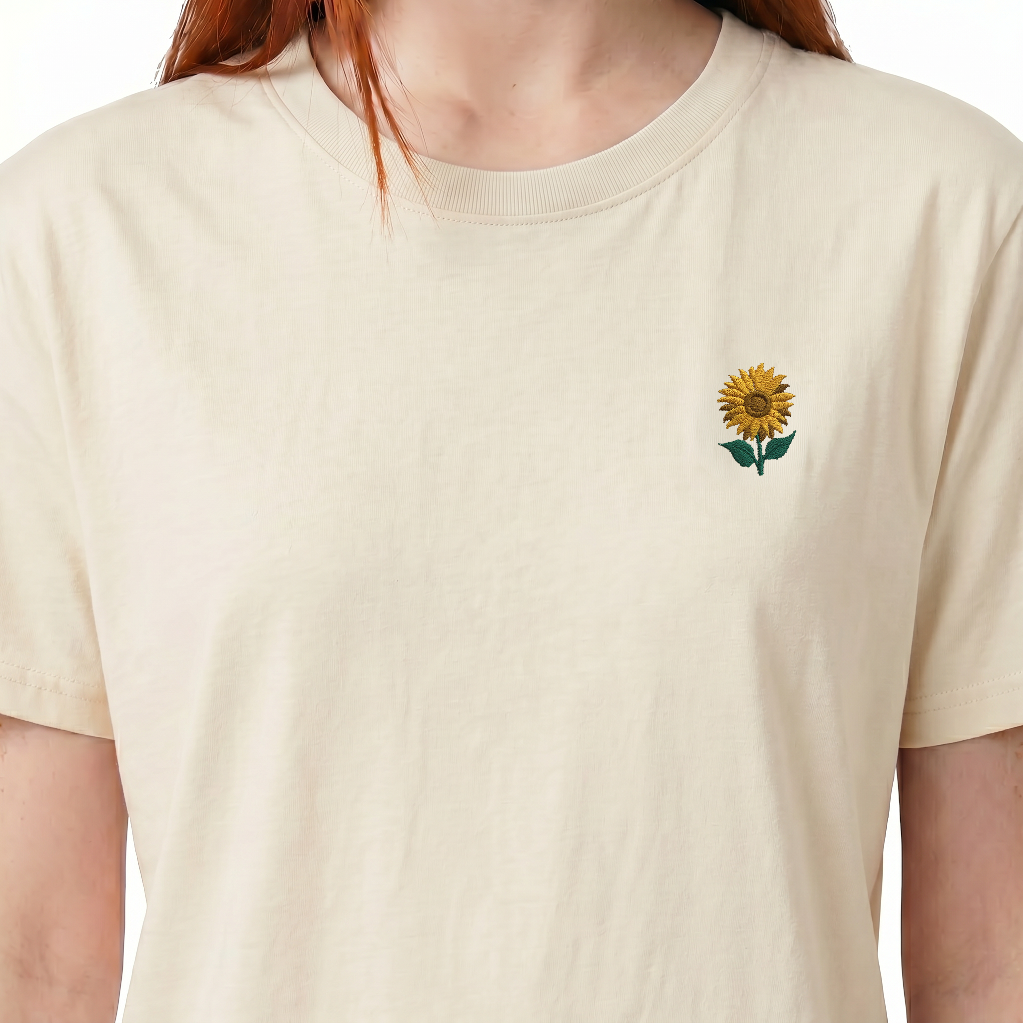 T-shirt brodé — Tournesol