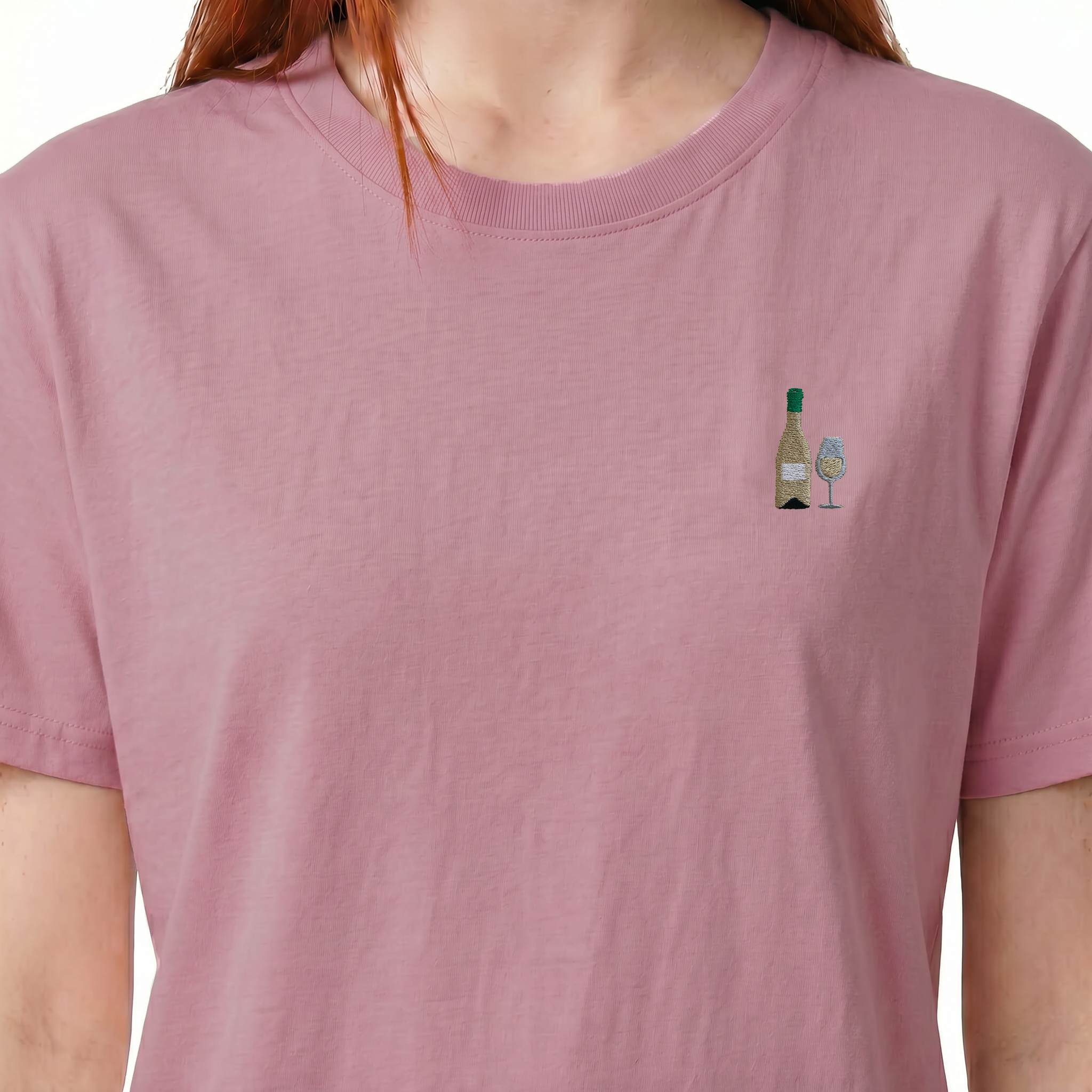 T-shirt brodé — Vin blanc