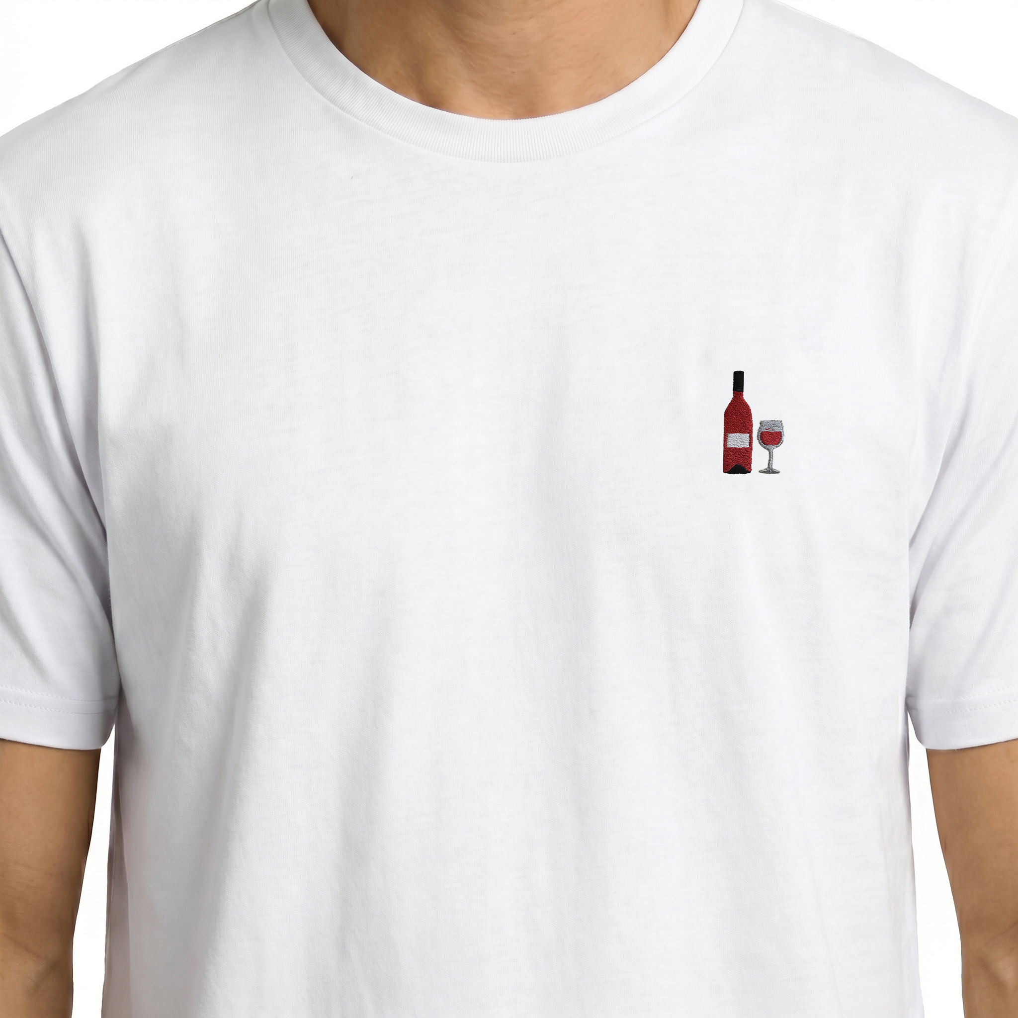 T-shirt brodé — Vin Rouge