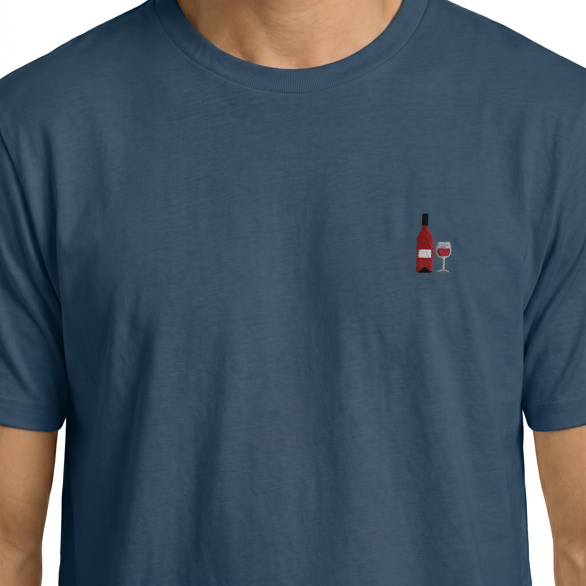 T-shirt brodé — Vin Rouge