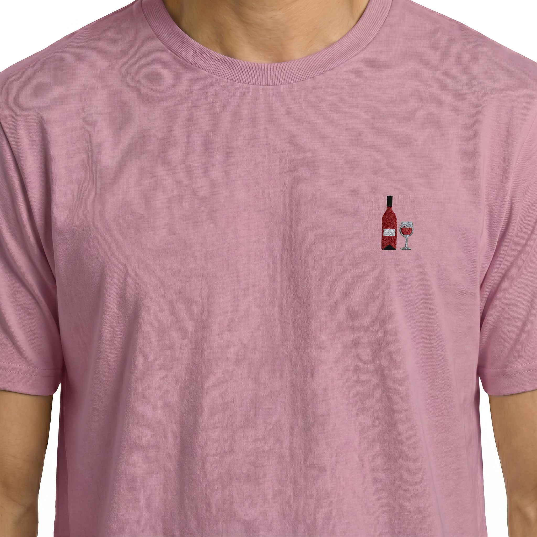 T-shirt brodé — Vin Rouge